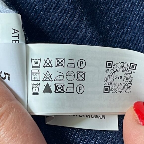 Zara Dark Wash Denim Cropped Mixed Media Halter Corset Top Hook Eye Closure Lrg - Picture 16 of 16